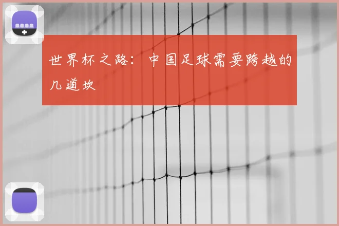 世界杯之路:中国足球需要跨越的几道坎